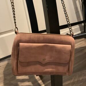 brown 100% FAUX leather purse